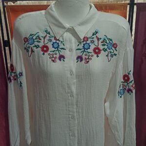Blusa de Gasa Estampada